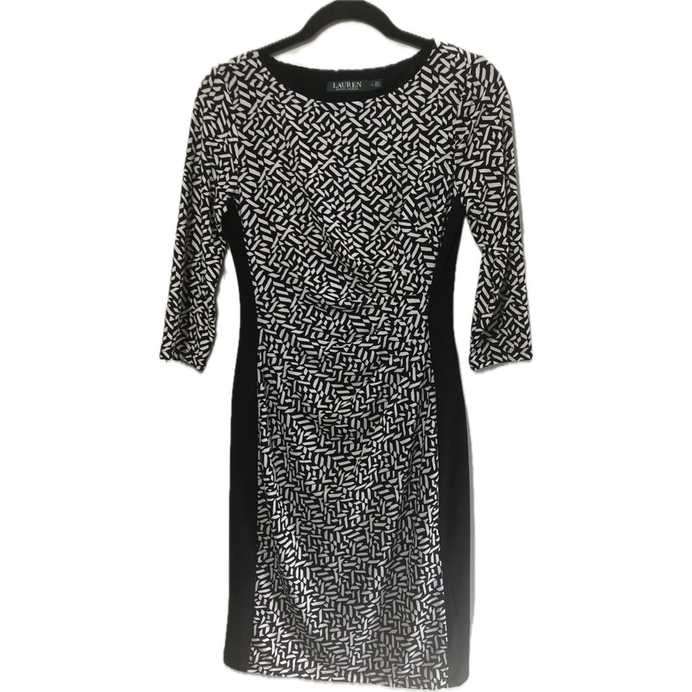 Lauren by Ralph Lauren Black & White Dress Size 4